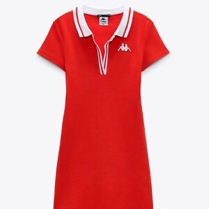 Zara x Kappa Red Polo Dress